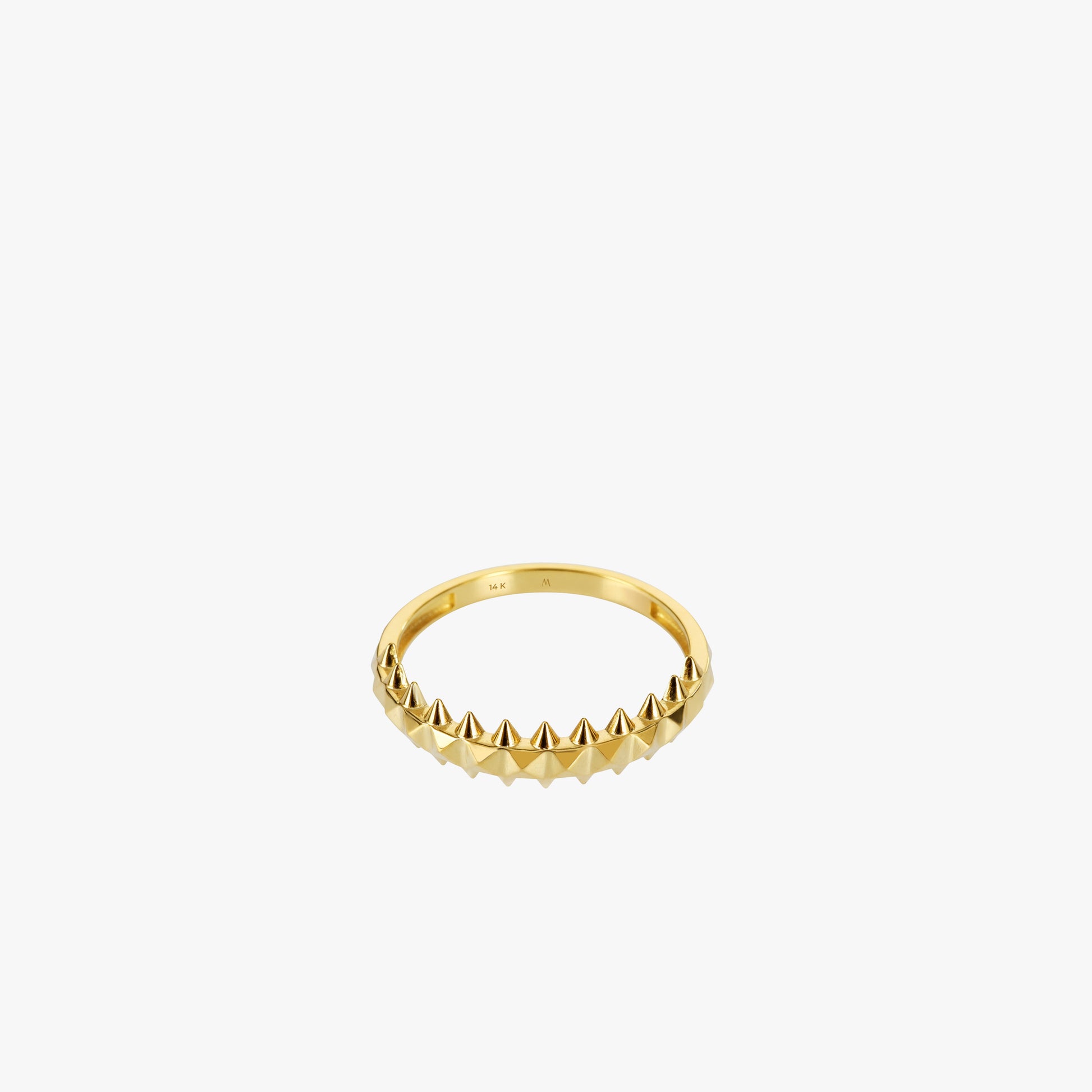 Rock Stud Ring | 14K Solid Gold