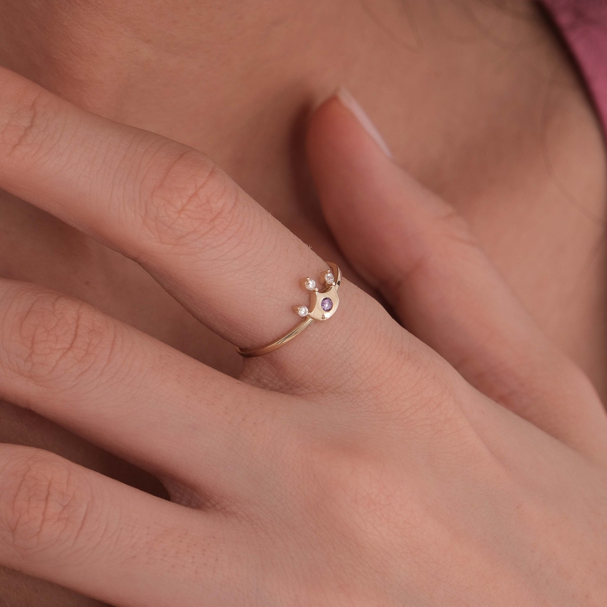 Princess Crown Ring | 14K Solid Gold