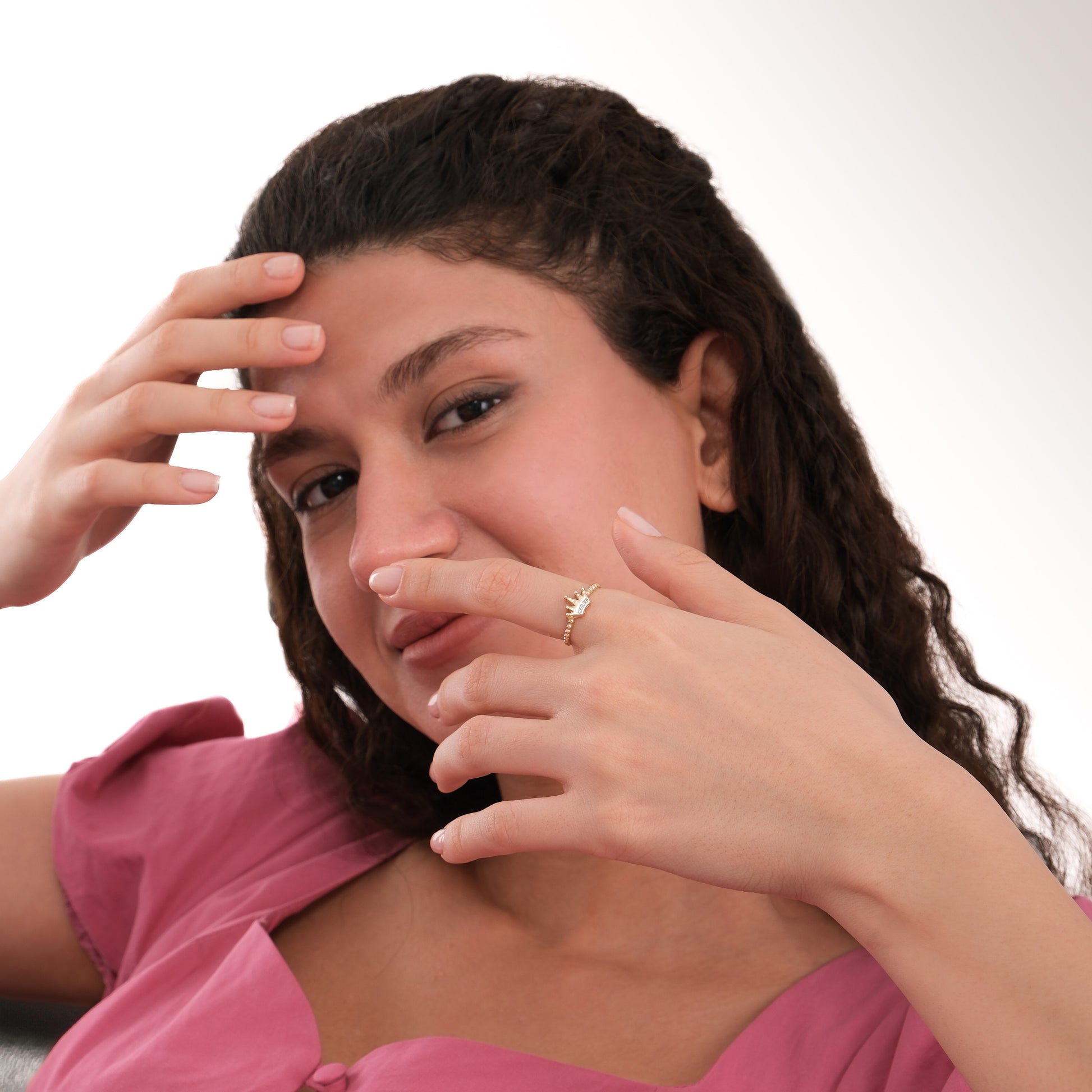 Rope Band Queen Ring | 14K Solid Gold