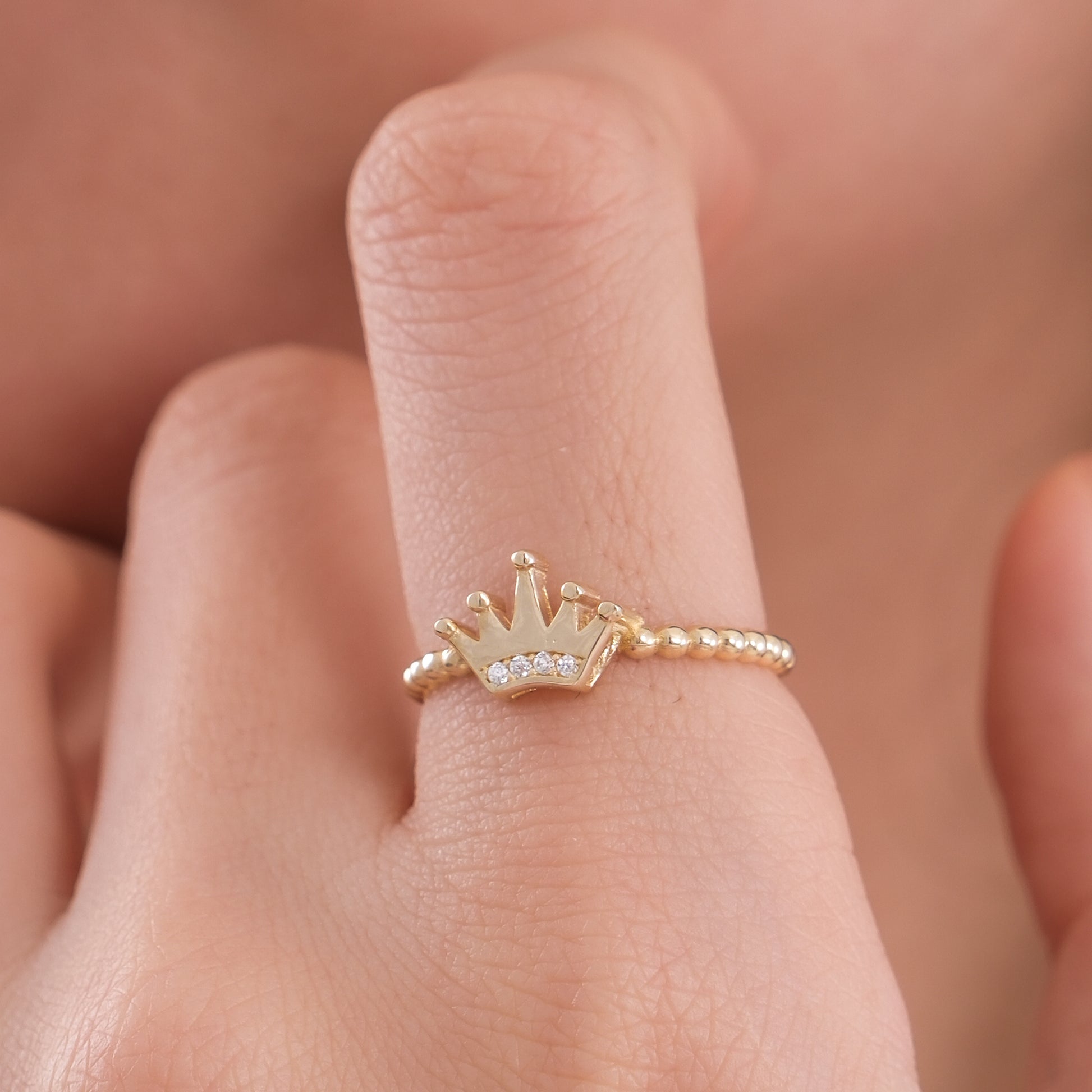 Rope Band Queen Ring | 14K Solid Gold
