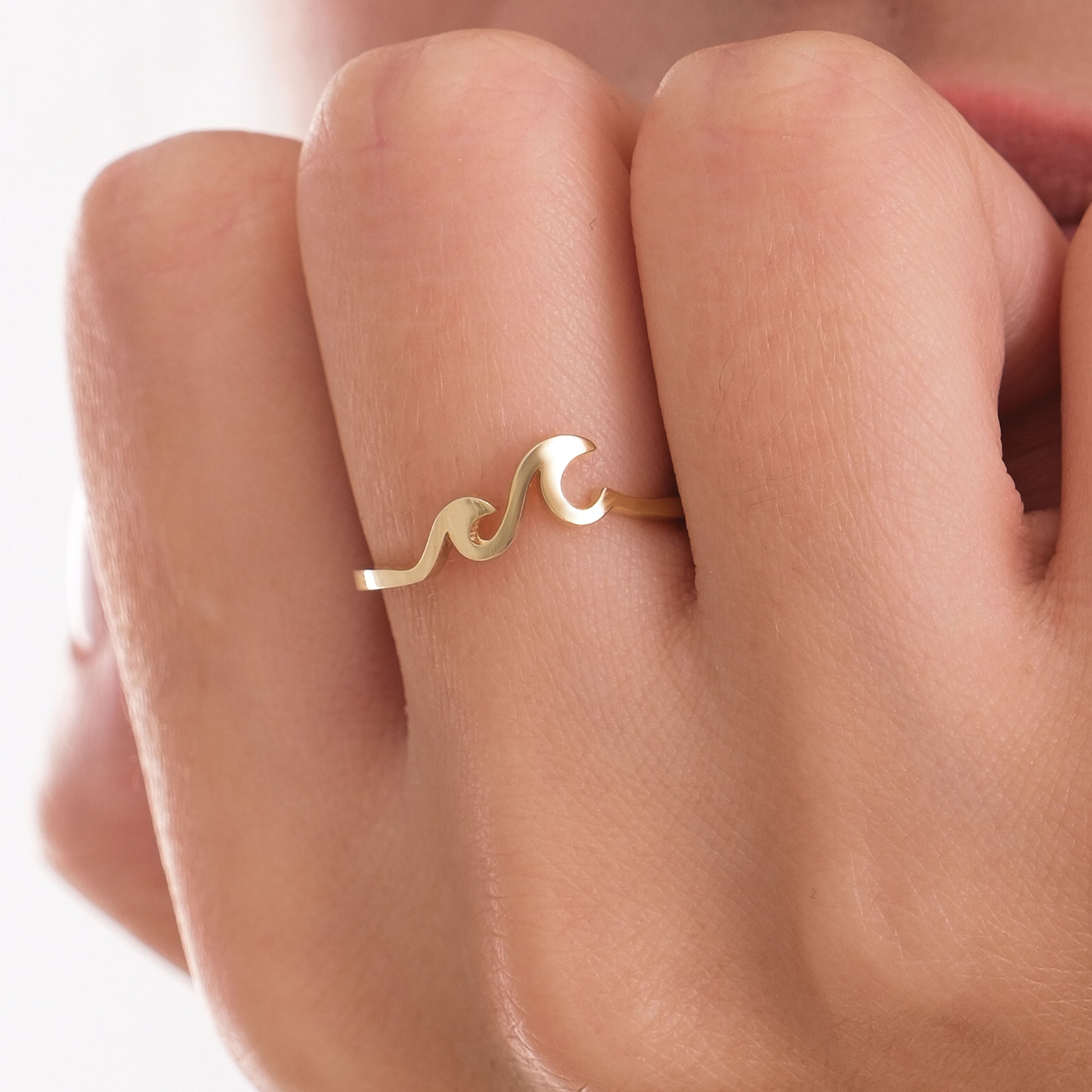 Ocean Wave Ring | 14K Solid Gold
