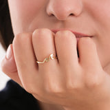 Ocean Wave Ring | 14K Solid Gold