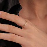 Interlocking Heart Ring | 14K Solid Gold