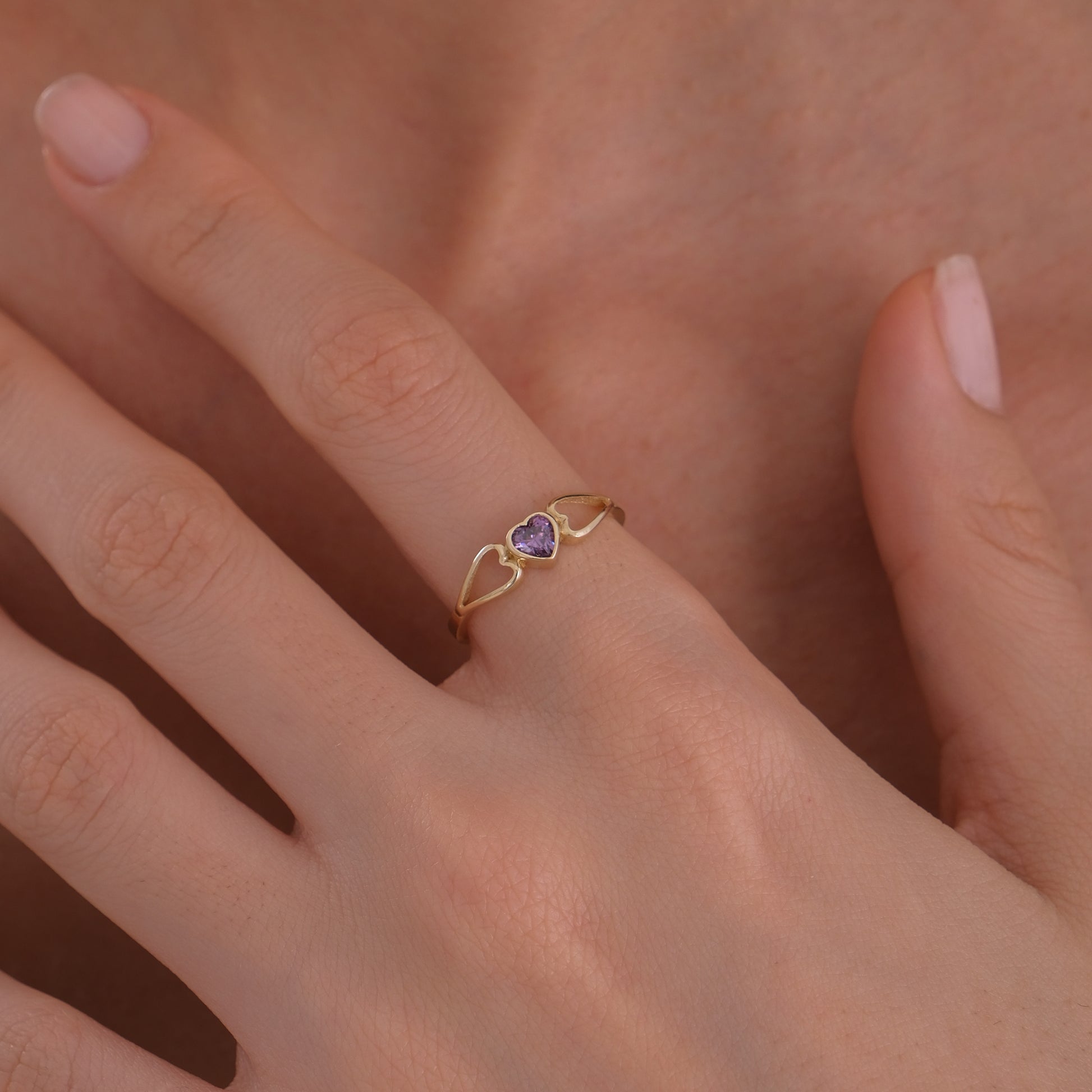 Winged Heart Ring | 14K Solid Gold