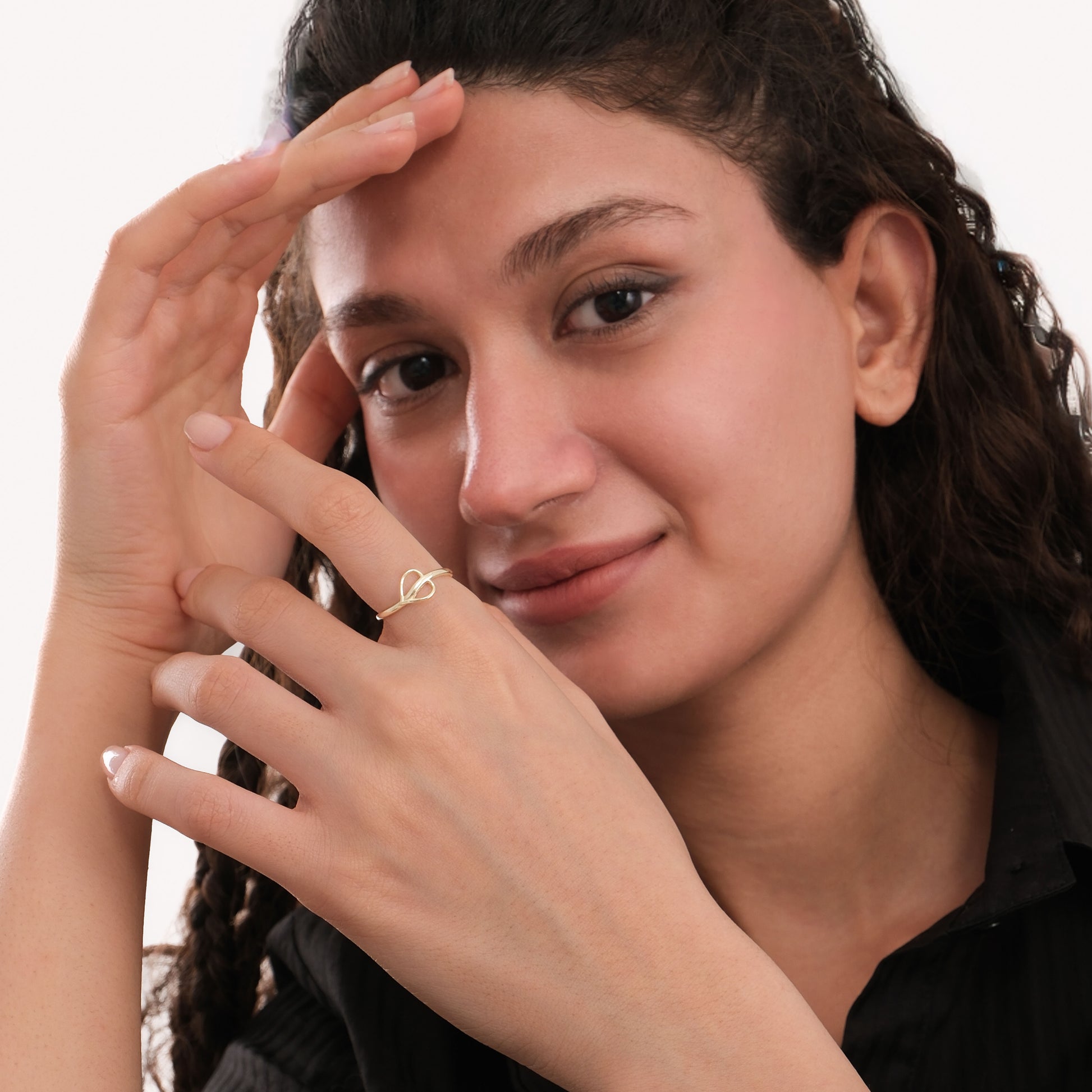 Flowing Heart Ring | 14K Solid Gold