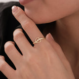Flowing Heart Ring | 14K Solid Gold
