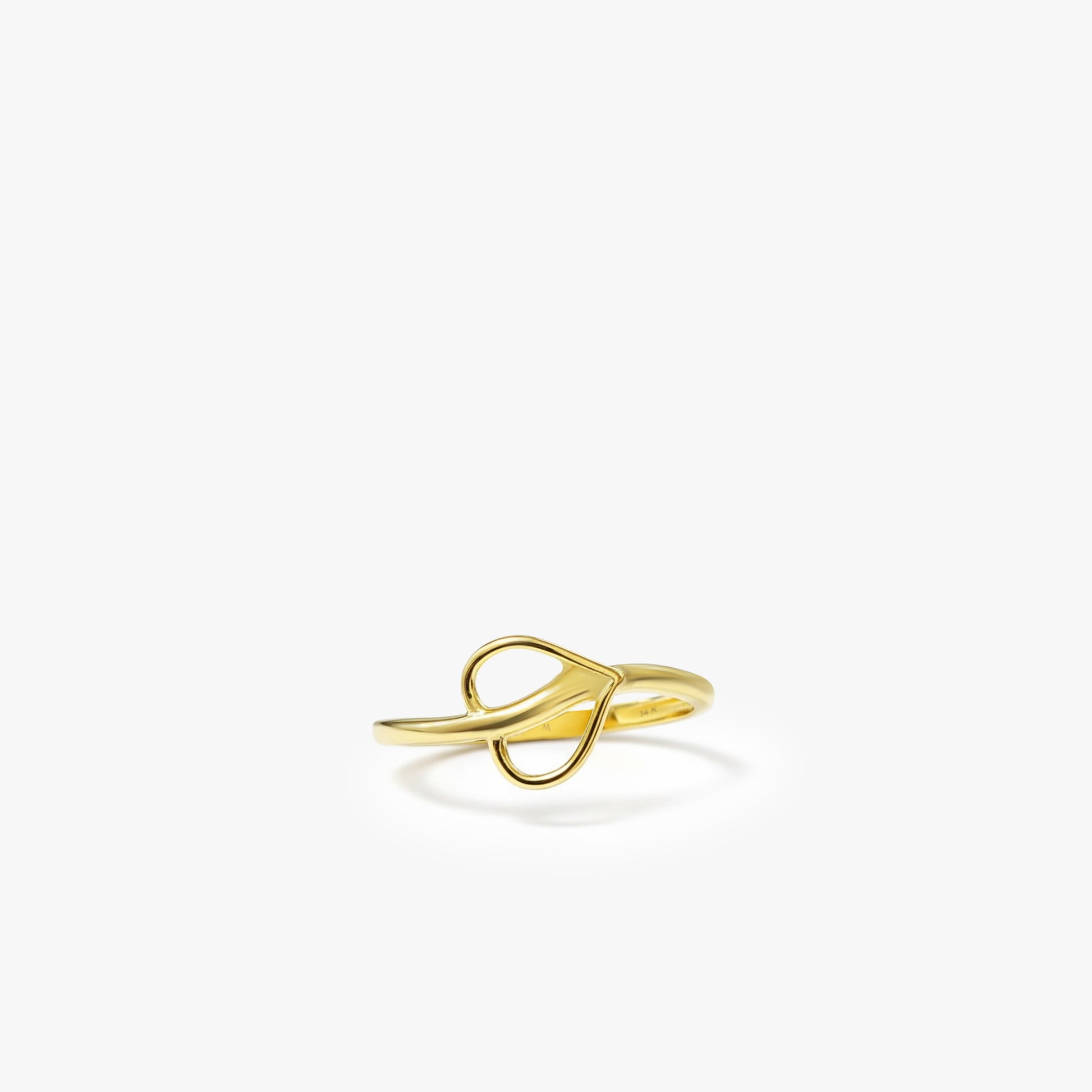 Flowing Heart Ring | 14K Solid Gold
