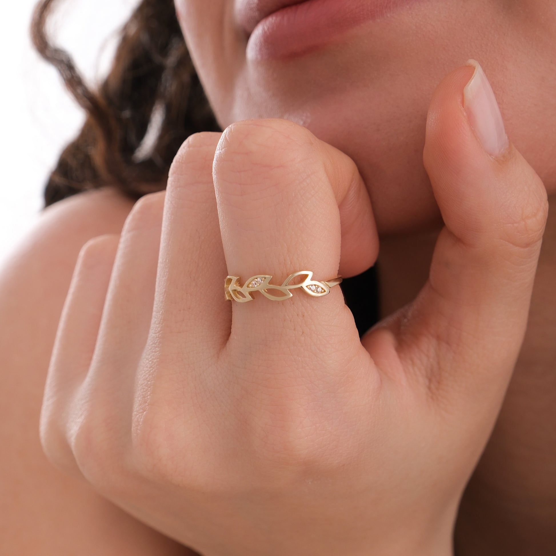 Laurel Leaf Ring | 14K Solid Gold
