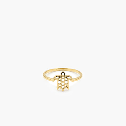Sea Turtle Ring | 14K Solid Gold