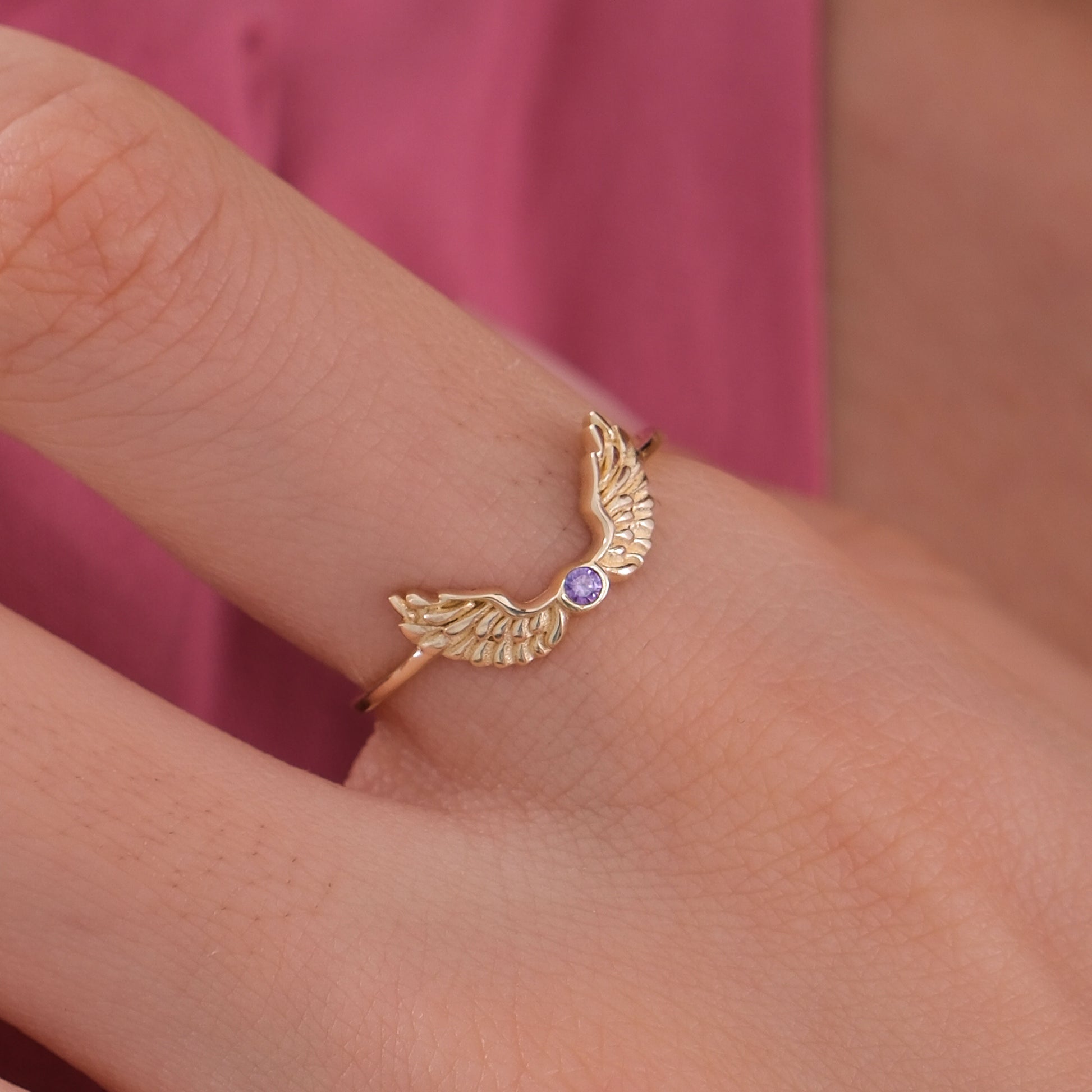 Guardian Angel Ring | 14K Solid Gold