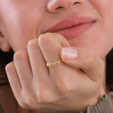 Paw Print Eternity Ring | 14K Solid Gold