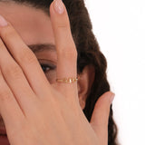 Dainty Three Star Ring | 14K Solid Gold