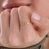 Dainty Three Star Ring | 14K Solid Gold