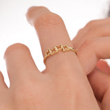 Dainty Three Star Ring | 14K Solid Gold