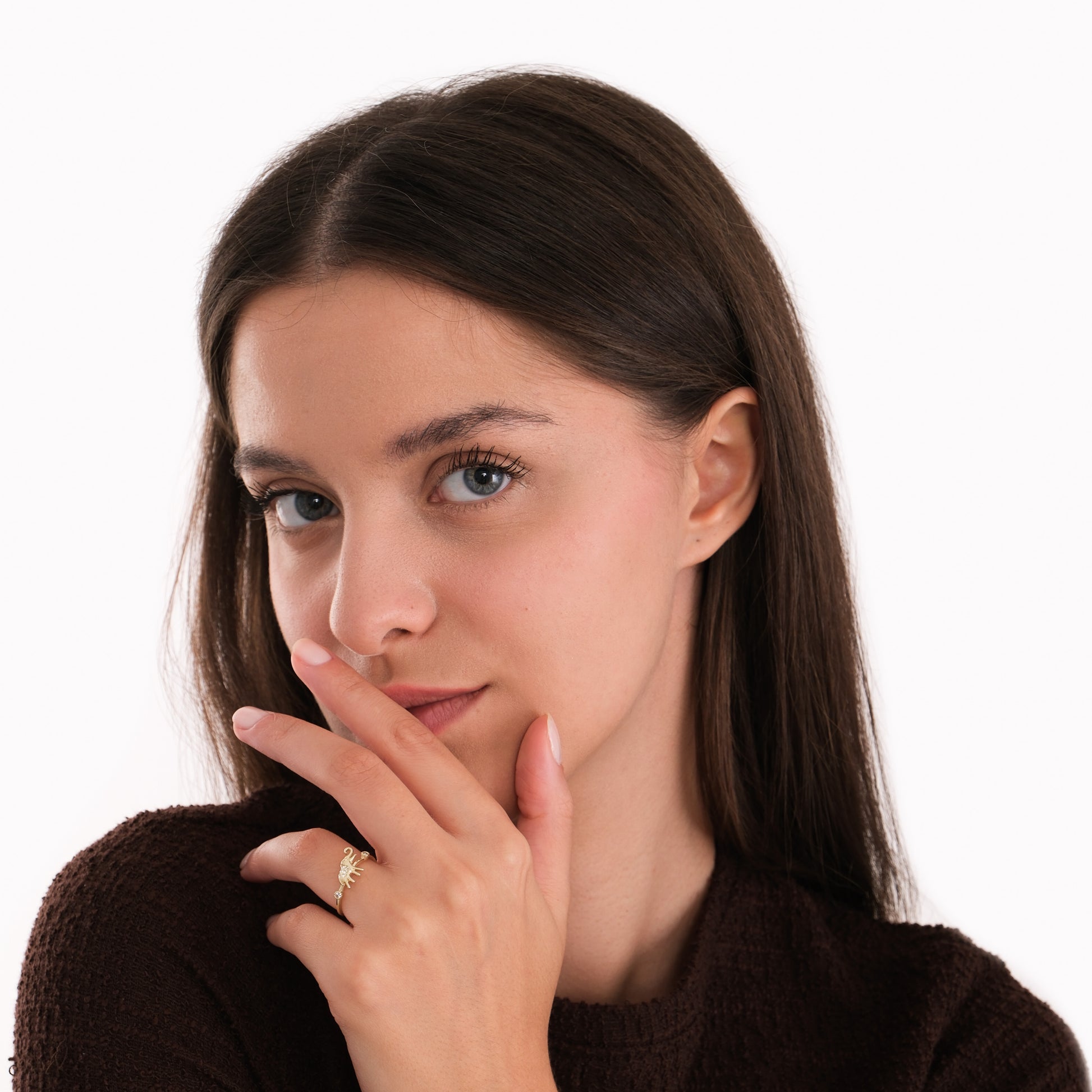 Dainty Elephant Ring | 14K Solid Gold