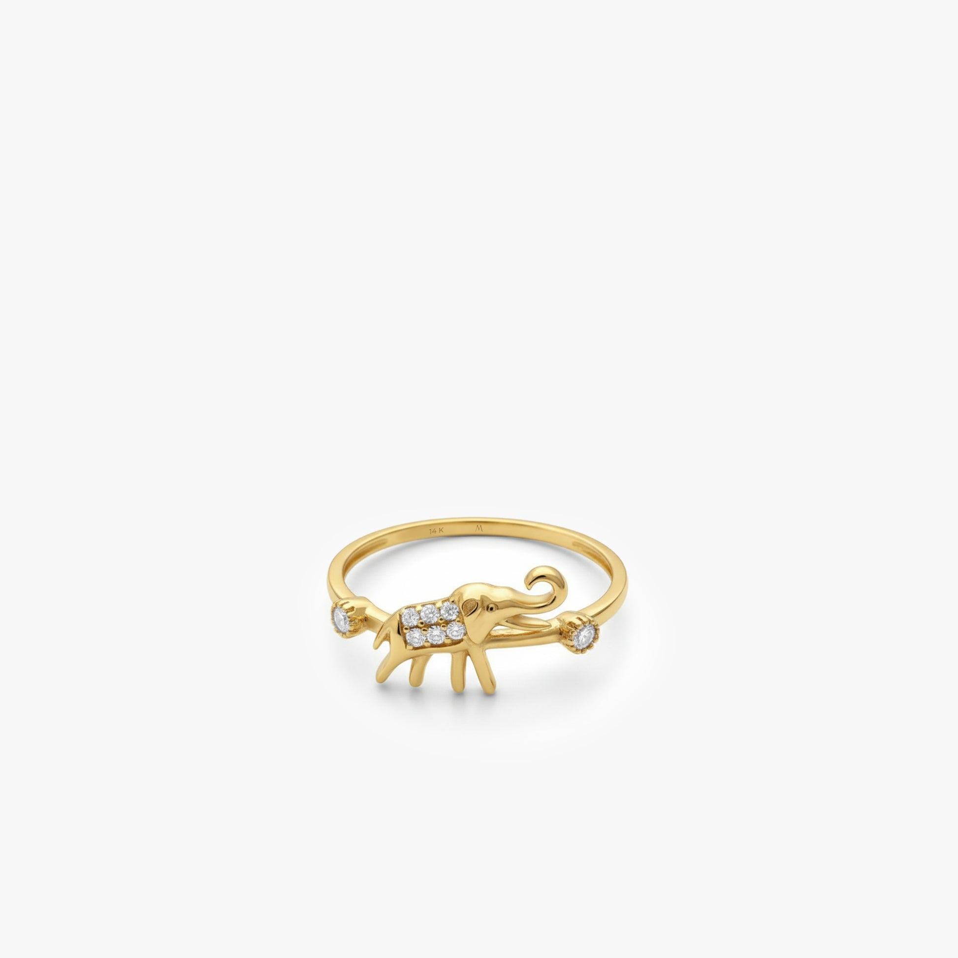 Dainty Elephant Ring | 14K Solid Gold