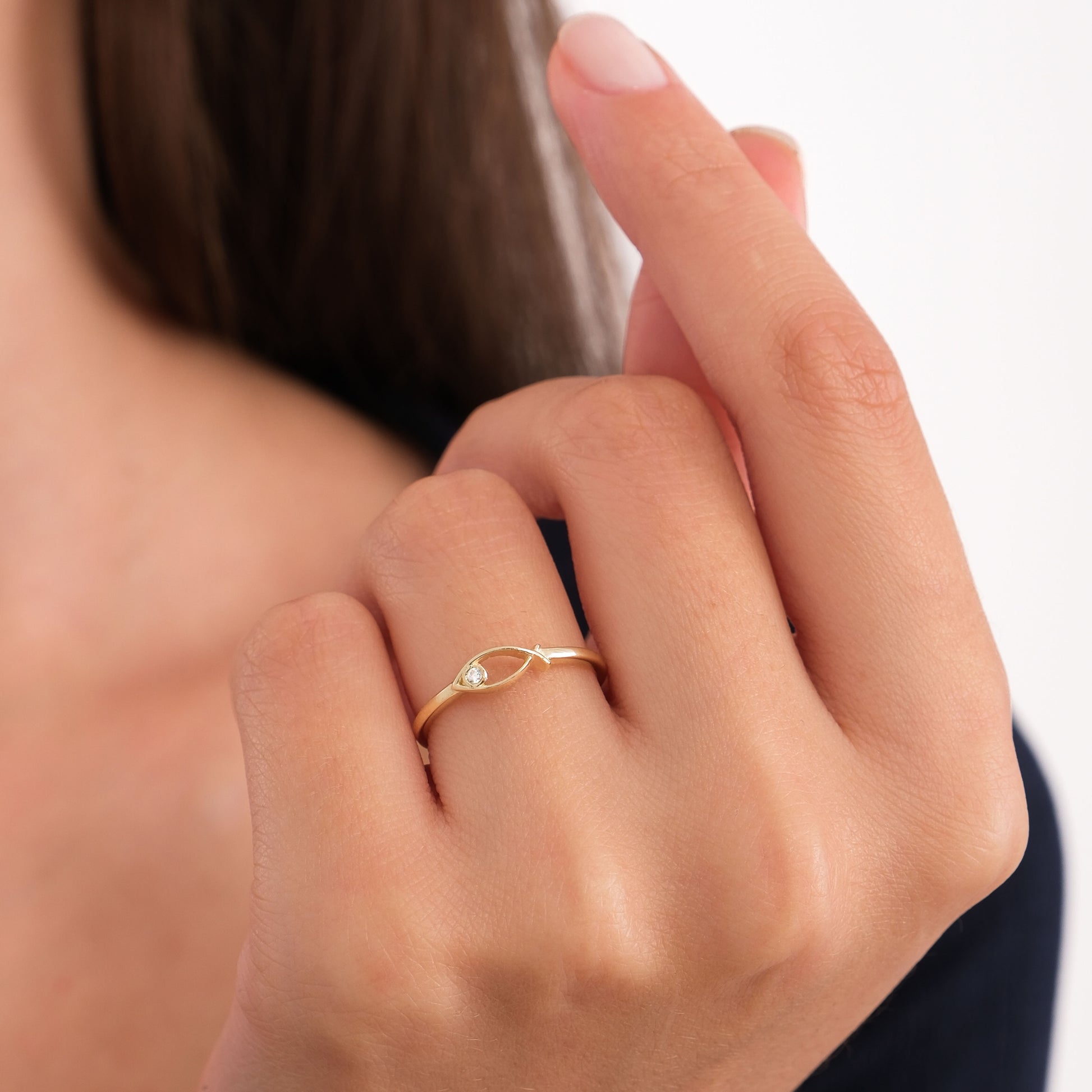 Jesus Fish Ring | 14K Solid Gold