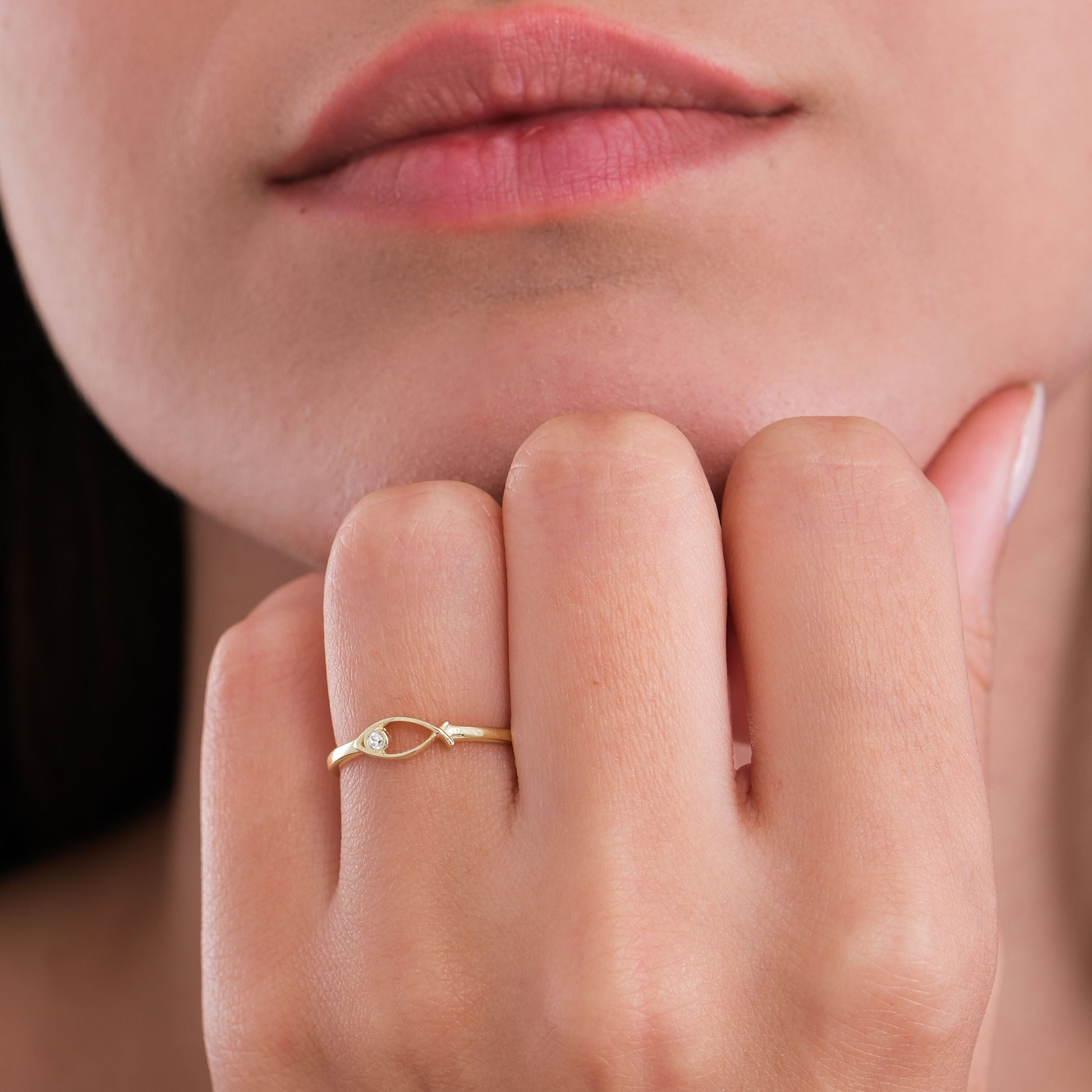 Jesus Fish Ring | 14K Solid Gold