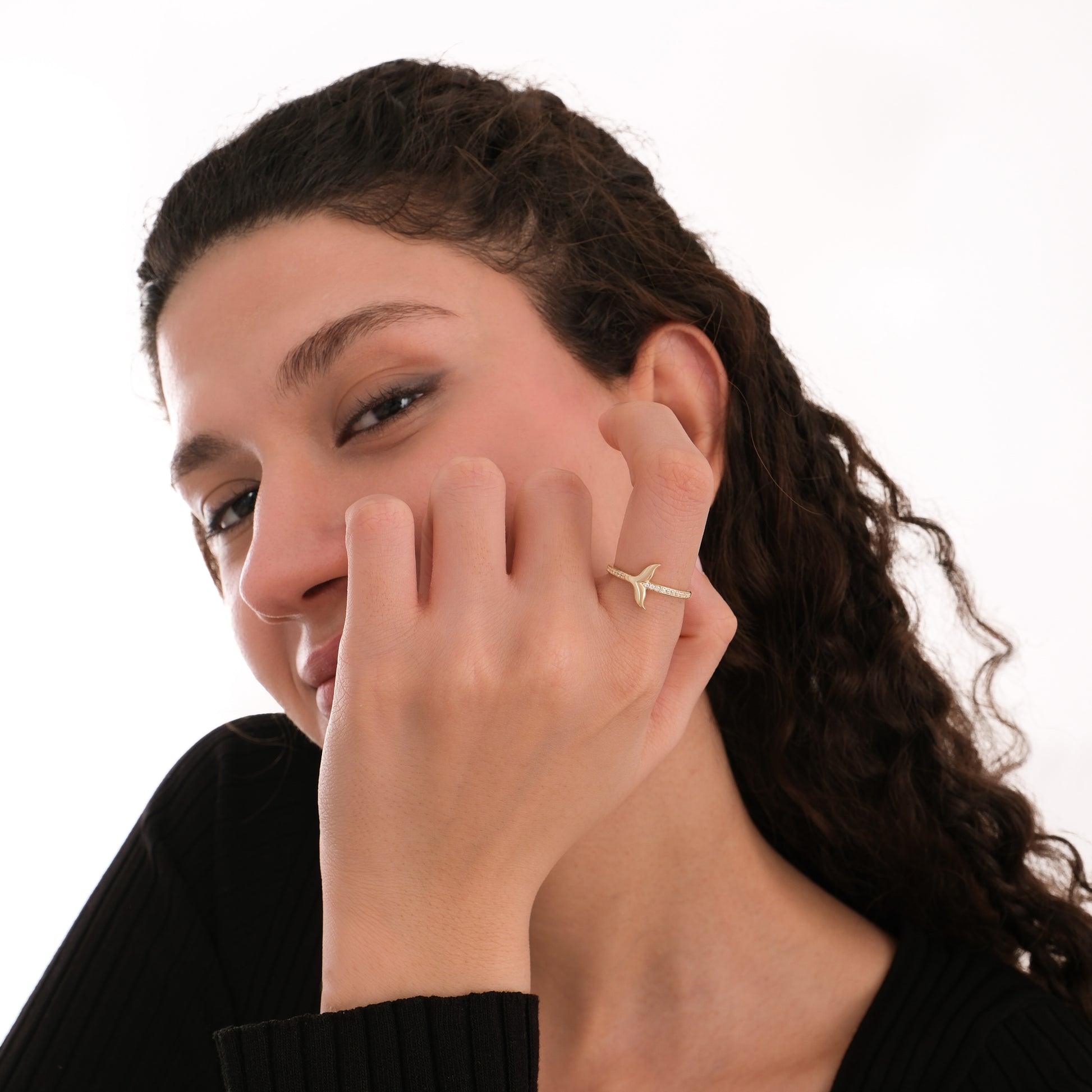 Mermaid Tail Ring | 14K Solid Gold