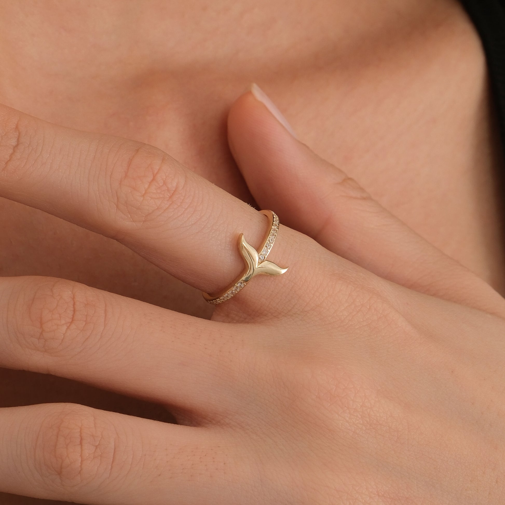 Mermaid Tail Ring | 14K Solid Gold