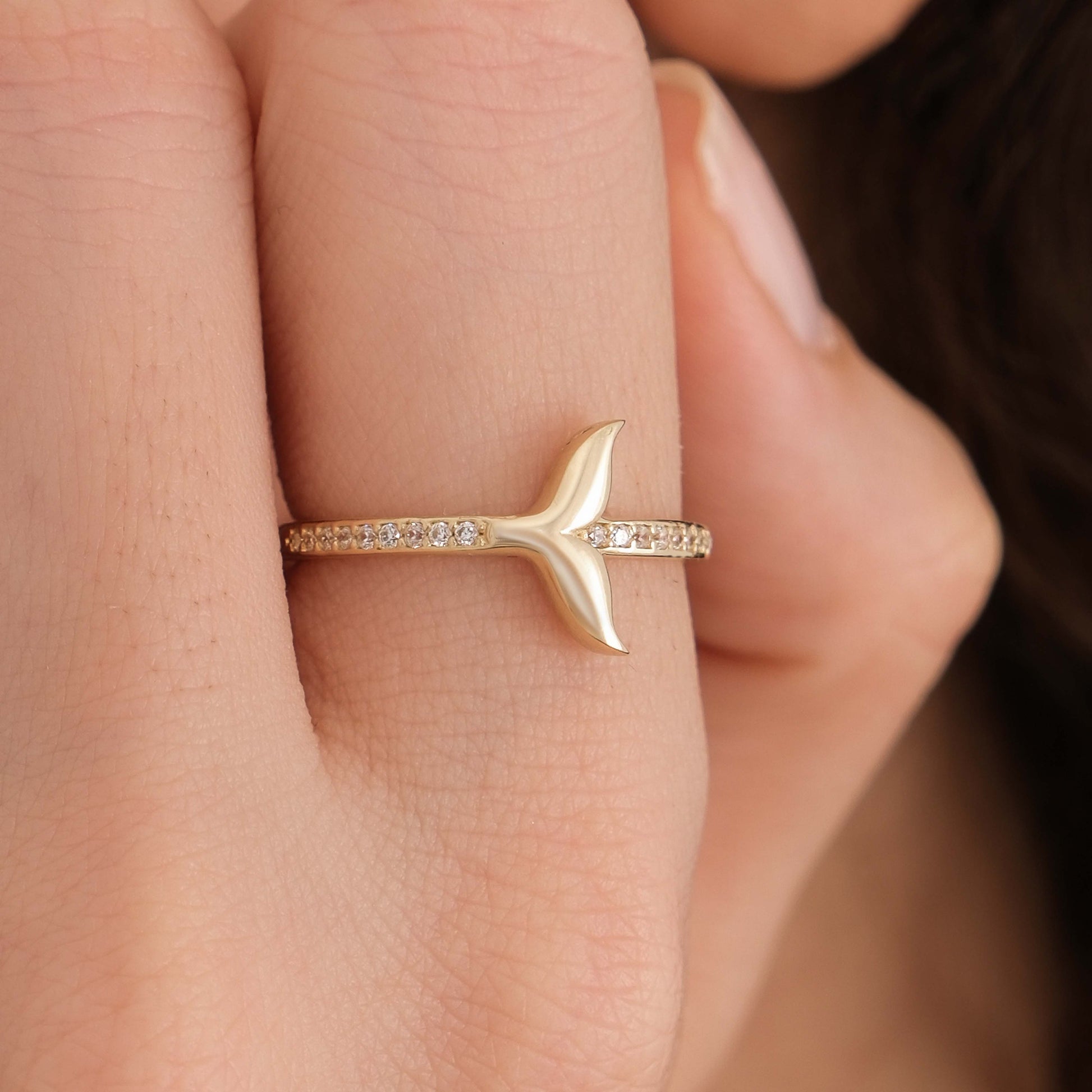 Mermaid Tail Ring | 14K Solid Gold