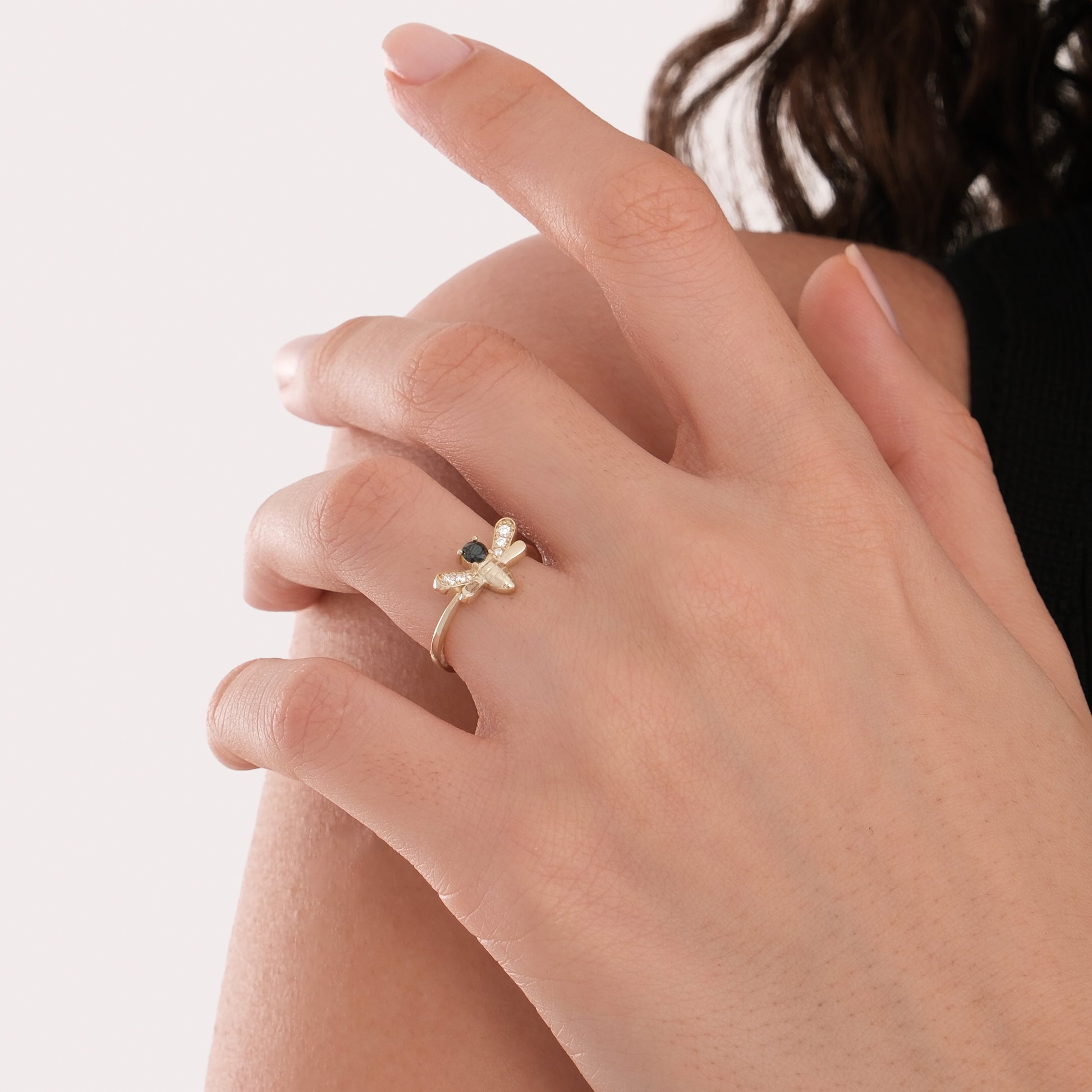 Minimalist Queen Bee Ring | 14K Solid Gold