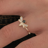 Minimalist Queen Bee Ring | 14K Solid Gold