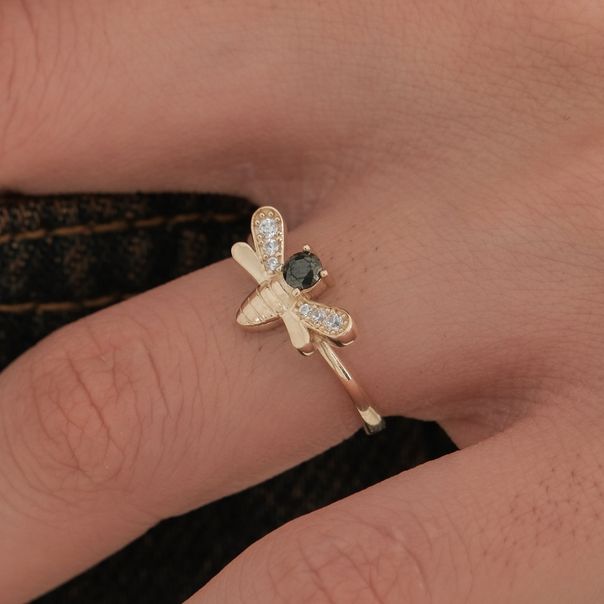 Minimalist Queen Bee Ring | 14K Solid Gold