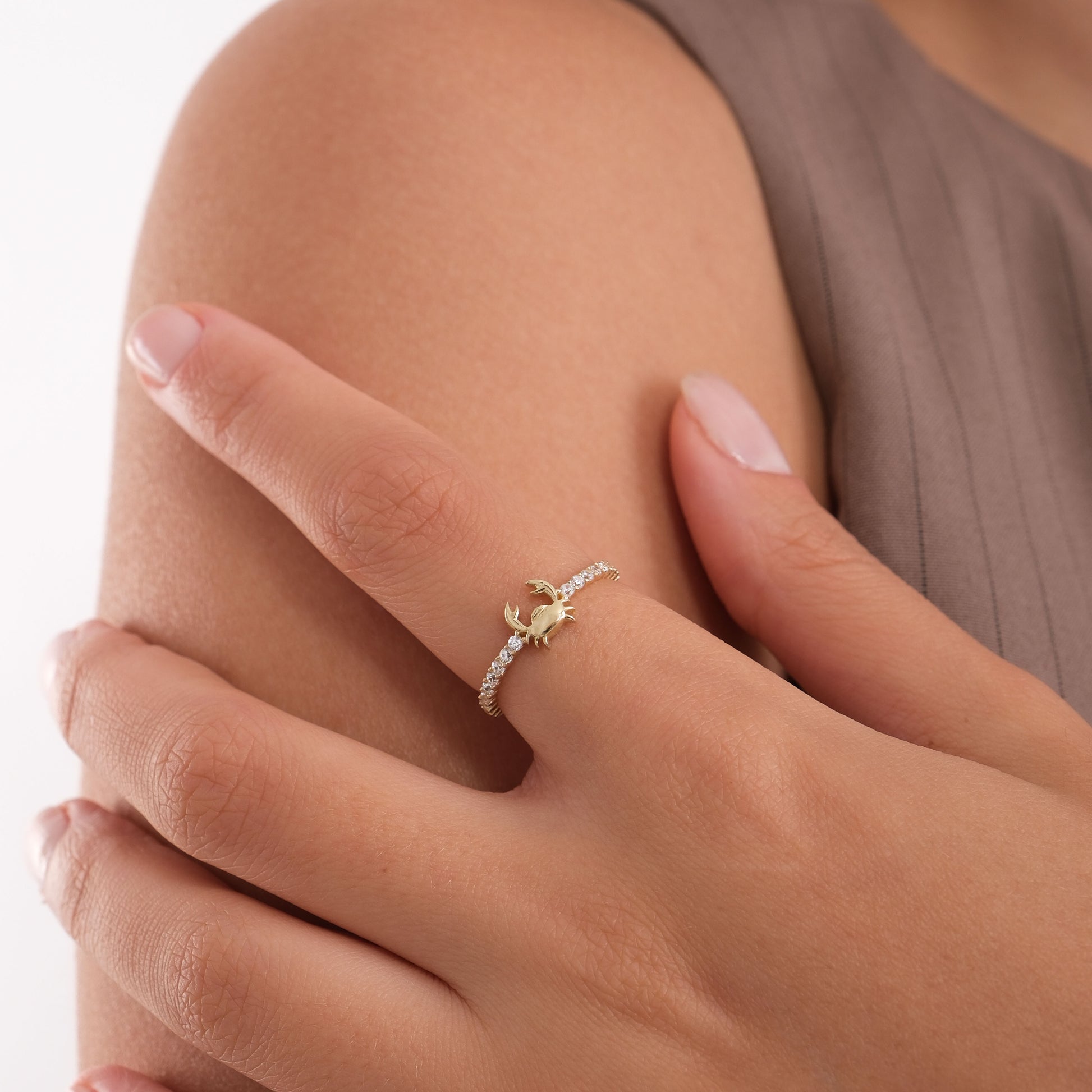 Crab Ring | 14K Solid Gold
