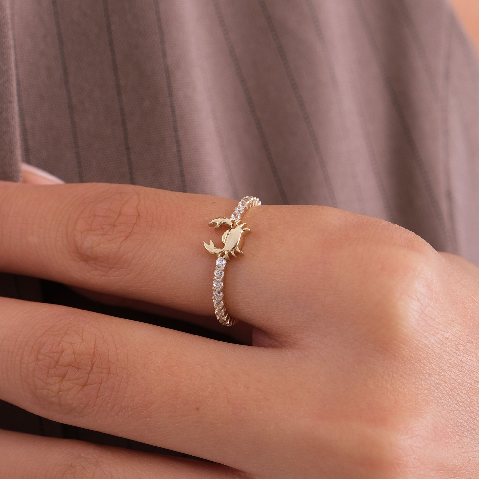 Crab Ring | 14K Solid Gold