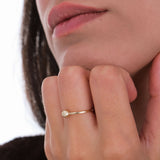 Minimalist Ball Ring | 14K Solid Gold
