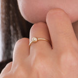 Minimalist Ball Ring | 14K Solid Gold