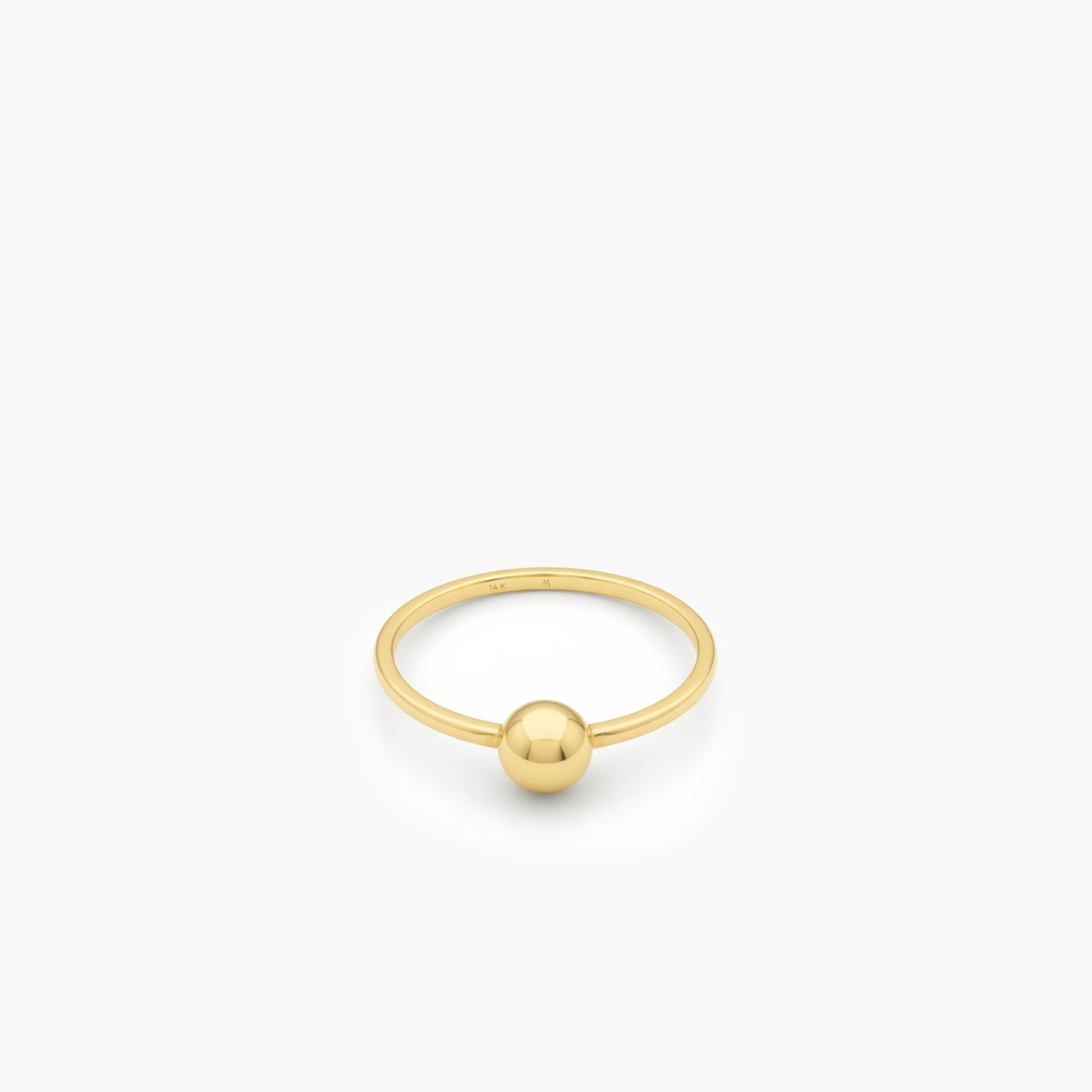 Minimalist Ball Ring | 14K Solid Gold