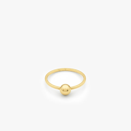 Minimalist Ball Ring | 14K Solid Gold