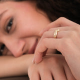 Crossover Twist Ring | 14K Solid Gold