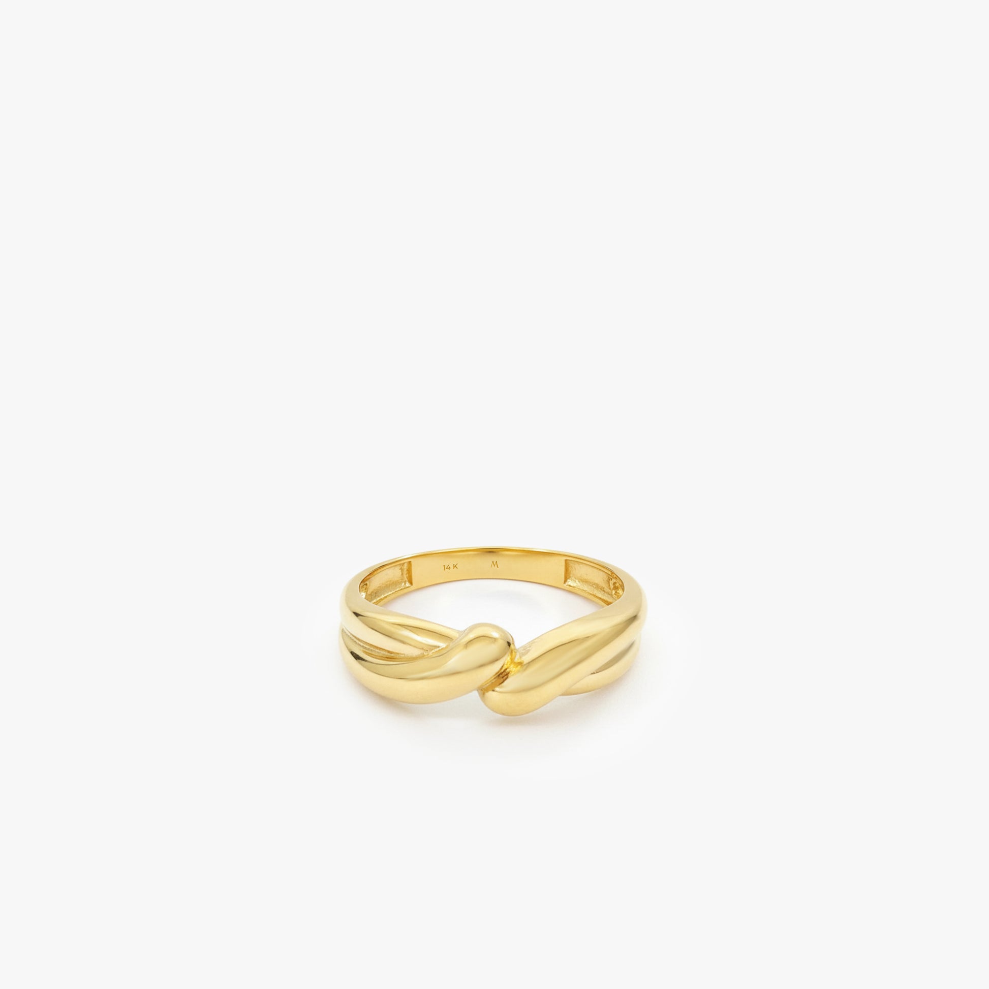 Crossover Twist Ring | 14K Solid Gold