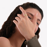 Croissant Dome Ring | 14K Solid Gold