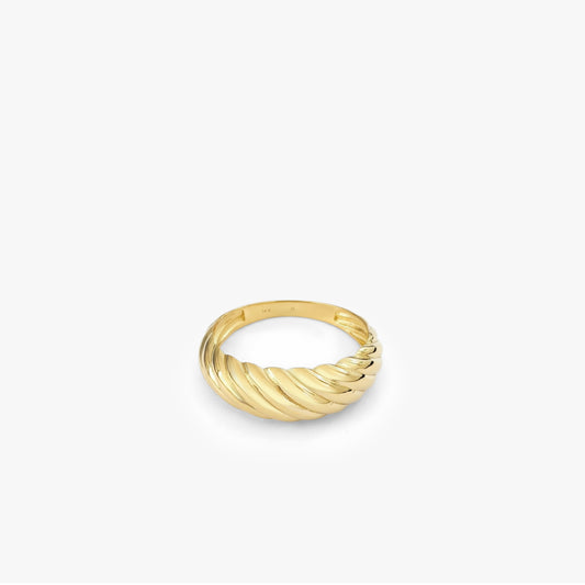 Croissant Dome Ring | 14K Solid Gold
