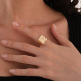 Gold Nugget Ring | 14K Solid Gold