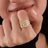 Gold Nugget Ring | 14K Solid Gold