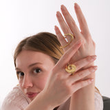 Asymmetrical Two-Finger Ring | 18K Gold Vermeil