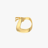 Bold Asymmetrical Two-Finger Ring | 18K Gold Vermeil