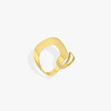 Bold Asymmetrical Two-Finger Ring | 18K Gold Vermeil