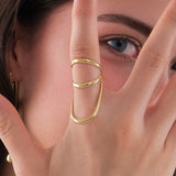 Asymmetrical Knuckle Ring | 18K Gold Vermeil