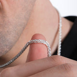 Oxidized Wheat Chain Necklace | 925 Sterling Silver
