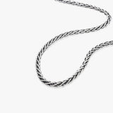 Oxidized Wheat Chain Necklace | 925 Sterling Silver