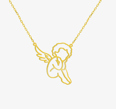 Angel Necklace | 14K Solid Gold Mionza
