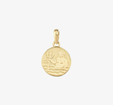 Aquarius Zodiac Necklace | 14K Solid Gold Mionza