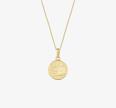 Aquarius Zodiac Necklace | 14K Solid Gold Mionza