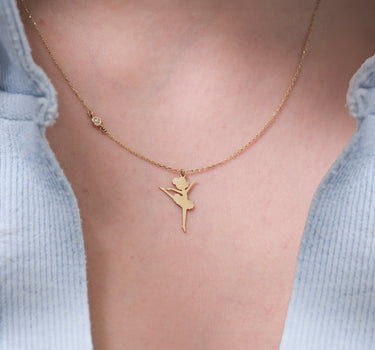Ballerina Necklace | 14K Solid Gold Mionza